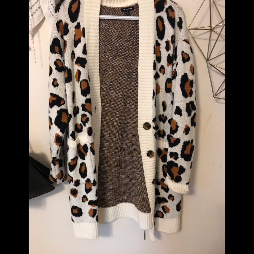 Who What Wear leopard cardigan
